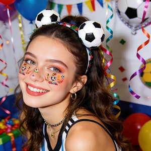 Tatuaggi Temporanei con Trasferimento ad Acqua e Lamina Dorata per Tifosi della Coppa del <span class=keywords><strong>Mondo</strong></span> di Calcio e Adesivi per il Viso - Product Image 3