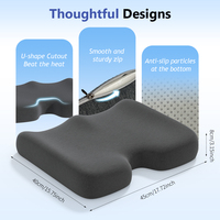 Coussin de siège en gel rafraîchissant durable, orthopédique, soulageant la pression, pour la sciatique, en mousse à mémoire de forme, pour fauteuil roulant