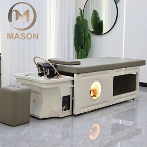 Chaise à shampoing hydraulique au design moderne de luxe avec bassin en céramique Lit de <span class=keywords><strong>lavage</strong></span> et de massage <span class=keywords><strong>professionnel</strong></span> pour salon et salle de sport - Product Image 2