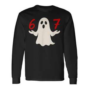 Six Seven Meme 6 7 T-shirt à manches longues pour costume de fantôme d'Halloween - Product Image 1