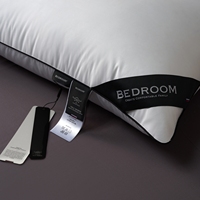 Oreiller en duvet de plumes d'oie de la collection hôtelière avec logo personnalisé pour dormir, taille King, oreiller à soufflets, insert d'oreiller de lit