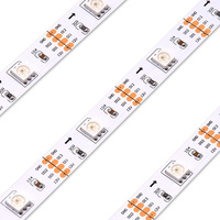 Pita LED RGB 5050 Warna Penuh SK6813 DC12V Digital 30led 30pixel IP20 Tidak Tahan Air ArtNet Terintegrasi Addressable Led Strip