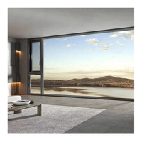 Ventanas Modernas de Doble Acristalamiento con Diseño de Marco Deslizante, Ventana Abatible de Aleación de Aluminio