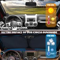 Parasol amusant pour voiture en forme de chat noir, couvre-pare-brise avant, pare-soleil rétractable pliable, protection solaire pour voiture