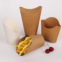 Boîte à emporter en carton kraft brun pour poulet et frites, vente en gros, jetable, pour la restauration rapide