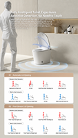 Vente en gros de toilettes intelligentes automatiques à nettoyage automatique, toilettes intelligentes modernes en céramique de luxe pour salles de bain haut de gamme