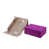 Boîte pliable avec doublure en velours et en éponge, finition mate, réutilisable, assemblage instantané, gain de place, personnalisable, fermeture magnétique
