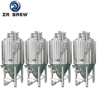 Cuve de Fermentation Conique en Acier Inoxydable 304 Neuve 100L/200L/300L/500L, Réservoir sous Pression avec Vitrail et Capacité Personnalisable