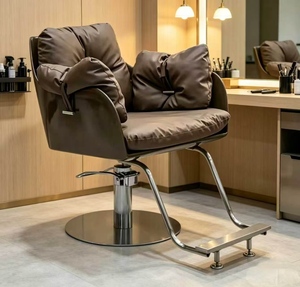 Zxm Professional Barber Chairs Wholesale 360 Degree Rotate Gold Base and <b>Footrest</b> Styling Chairs - Product Image 1