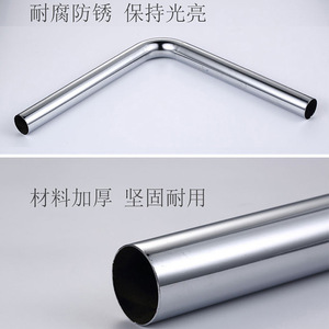 Tuyau de chasse d'eau pour toilettes à la turque 32 mm en acier inoxydable 304, en forme de L, à fixation murale, avec valve à pédale, économie d'eau - Product Image 2