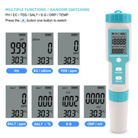 Nouveau testeur 7 en 1 PH/TDS/EC/ORP/Salinité/S. Testeur de qualité de l'eau G/Temperature Meter C-600, moniteur de qualité de l'eau, eau potable, aquariums, pH