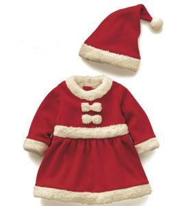 Ropa de Navidad fiesta Navidad vestir bebé niños rojo <span class=keywords><strong>Santa</strong></span> <span class=keywords><strong>Claus</strong></span> princesa disfraz con sombrero de Papá Noel - Product Image 4