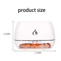 Portable 250ml sel pierre flamme USB humidificateur petit grain de bois Simulation arôme diffuseur lumière LED pour hôtel domestique