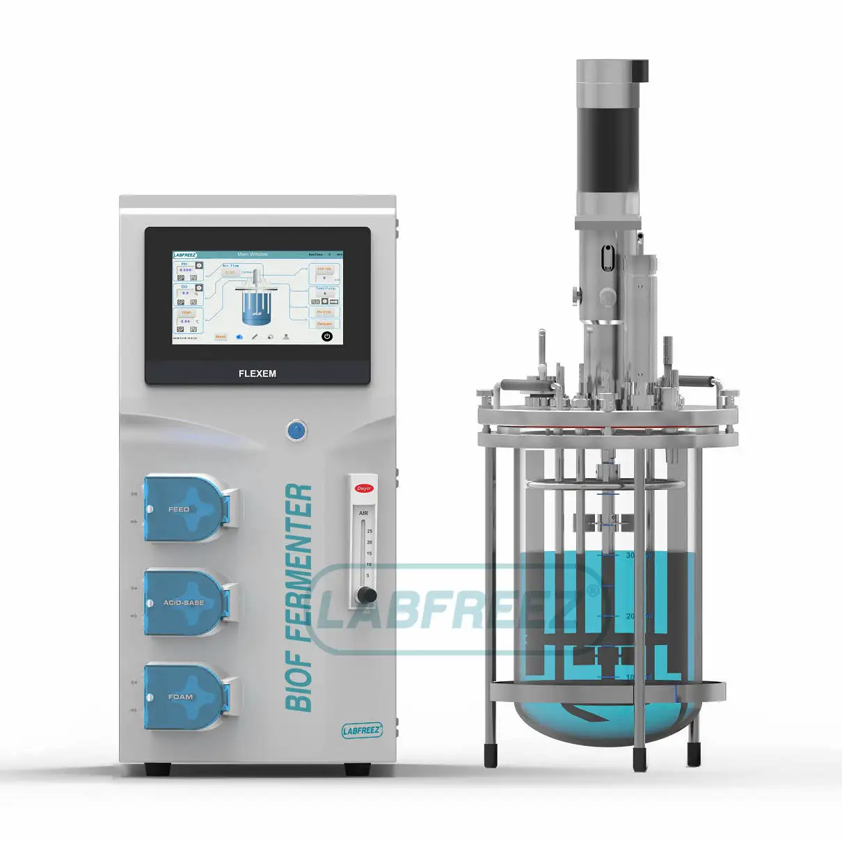 Bioreactor Fermenter, BIOF Series Laboratory Glass fermentation tank