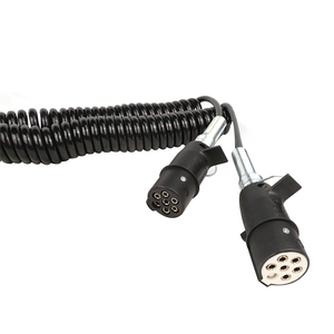 European 24v ABS EBS Iso 15 Pin 7 Pin <strong>Electric</strong> Truck Trailer <strong>Spiral</strong> Coiled Wire Cable Harness - Product Image 2