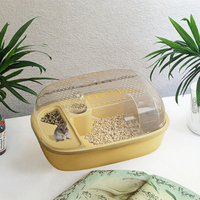 Fournitures pour animaux de compagnie, cage en plastique pour hamsters syriens dorés, habitat de luxe portable avec intérieur spacieux, vente en gros d'usine