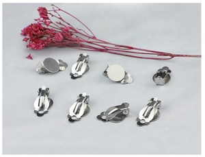 Anlauf frei Pad Ohr clips Edelstahl Clip On Ohrring Clips Befunde Rücken Rücken Flat Pad DIY Schmuck - Product Image 3