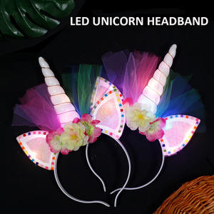 Bandeau de <span class=keywords><strong>licorne</strong></span> lumineux à LED pour enfants et adultes, design brillant et fantaisie, pour les fêtes et les festivals. - Product Image 5