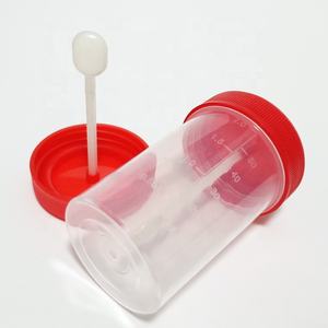 Tutup Sekrup Koleksi Sampel Steril Sekali Pakai 60Ml dengan Sendok Plastik Urin dan Wadah Bangku - Product Image 1