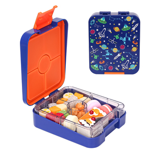 Kawaii kids cartoon lunch box 4 compartment small size new bento lunch box kids