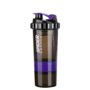 Logotipo personalizado sin BPA 500ml Proteína de gimnasio de plástico de Tres capas para beber directamente botella deportiva ecológica - Product Image 5