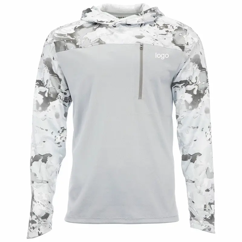 Custom New Fishing Clothing Shirt Sublimation Upf50+ Breathable Quick Dry Lightweight Recycled Long Sleeve Fishing Hoodie Shirt