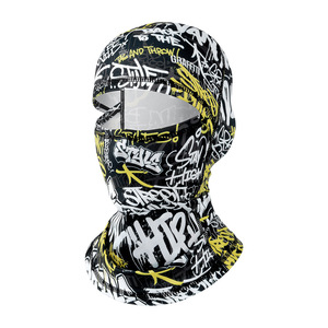 Printed Ski Face Mask Windproof Neck Protector Quick Drying Helmet Liner Adult Cartoon Theme Autumn Winter - Product Image 5