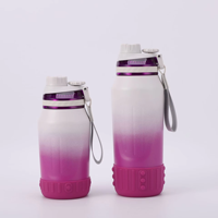 Bouteille d'eau isotherme en acier inoxydable 316, grande capacité, avec sangle de transport portable, pour le sport, avec poignée, pour enfants, garde au froid et au chaud