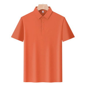 Camiseta Polo para Hombre, Manga Corta, Color Sólido, Poliéster, Tela de Seda de Hielo, Ropa de Trabajo, Uniforme de Verano, Personalizable con Impresión de Logotipo - Product Image 2