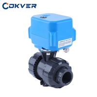 Vanne à boisseau sphérique automatique COKVER 1/2 pouce 24 VDC PVC UPVC Mini électrique haute température
