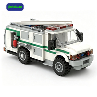 Ensemble de blocs de construction en plastique pour enfants, modèles à construire soi-même, voiture, camion de pompiers, briques ABS, véhicules MOC pour garçons, ensembles de blocs de construction de camions