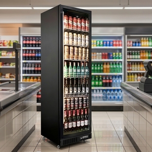 NE-380B - Exhibidor Refrigerador de Botellas de Cerveza para Restaurante, Independiente, Negro, 380L, Puerta de Vidrio, Descongelación Automática - Product Image 4