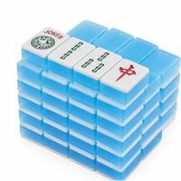 Jeu de Mahjong américain 166 tuiles en mélamine de qualité supérieure texture jade bleu ciel, ensemble complet de luxe NMJL OEM Jinyi