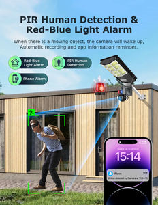 Caméra solaire tout-en-un Wistino 6MP pour lampadaire, éclairage solaire extérieur sans fil 4G Ubox - Product Image 5