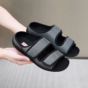 Taille extra-large 49 Sandales <span class=keywords><strong>diabétiques</strong></span> <span class=keywords><strong>pour</strong></span> hommes et femmes Pantoufles confortables antidérapantes <span class=keywords><strong>pour</strong></span> les personnes âgées avec des <span class=keywords><strong>pieds</strong></span> sensibles au gonflement - Product Image 6