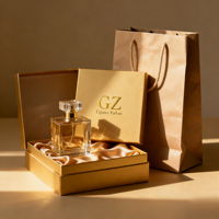 Stock d'usine : flacons de parfum en verre vides rectangulaires distinctifs de 30 ml, 50 ml et 100 ml. Boîtes d'emballage et bou