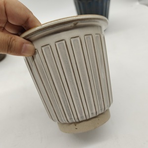 Bắc Âu Phong Cách Màu Xanh Lá Cây Gốm Hoa <span class=keywords><strong>Container</strong></span> Làm Bằng Tay Thời Trang Trong Nhà Nhà Máy Hoa Nồi Bán Buôn Kit Thiết Kế Lọ Hoa - Product Image 4