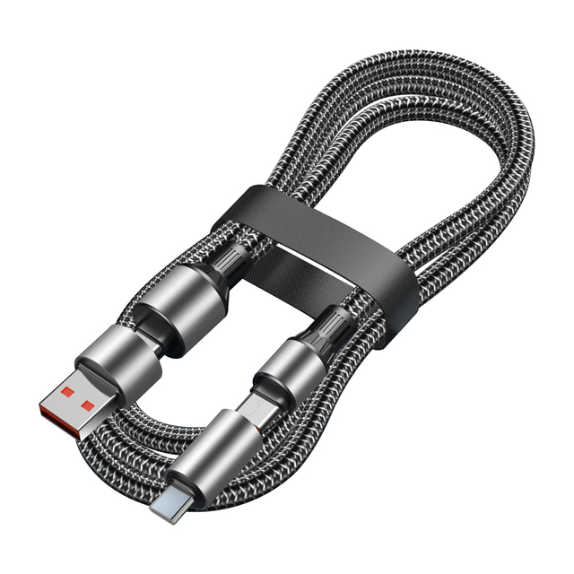 1.2M 5A 60W 100W 4 in 1 Charging Cable Quick Type C to Type C Cable Fast Power Charger Data USB Cables for Car Mobile Phone Use