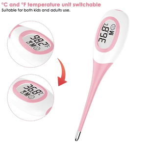 Nhiệt kế điện tử, đo nhanh 8 giây, đầu mềm, khoang miệng, nách, Fahrenheit Celsius cho người lớn và trẻ em - Product Image 5