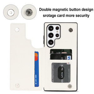 Funda de Piel Sintética con Ranuras para Tarjetas de Crédito, Anillo de Soporte y Función de Cartera para <span class=keywords><strong>Samsung</strong></span> S25 Plus S24 Ultra - Product Image 4