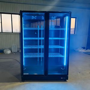 Réfrigérateur commercial vertical à 2 portes pour boissons, 1040L, écoénergétique, pour supermarchés et magasins, certifié CE - Product Image 4