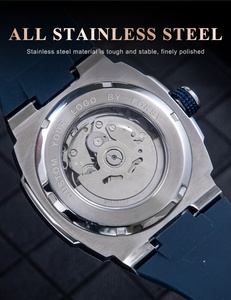 Montre homme en acier inoxydable de luxe avec logo personnalisé, mouvement mécanique <span class=keywords><strong>NH35</strong></span>, automatique, marque privée pour hommes - Product Image 4