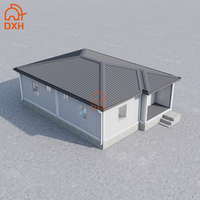 Casa Contenedor Prefabricada de Estilo Simple con Techo Inclinado, Impermeable, de Bajo Costo y Fácil Montaje
