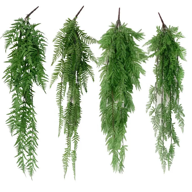 KEWEI شجرة اصطناعية Fern فيرن أوراق فارسية نباتات السرخس المطاطية الناعمة أوراق السرخس الخضراء