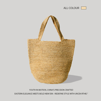 Nouveau sac bandoulière en herbe Laffi de qualité supérieure, sac en herbe tissé à la main, sac de plage de voyage polyvalent de grande capacité