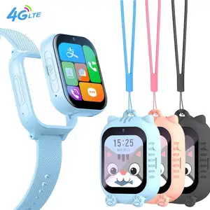 2024 New Waterproof 4G SIM Card Wristwatch Children Smartwatch SOS Video Call 4G Kids GPS tracker smart watch with neck lanyard