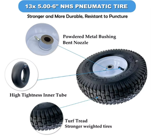 Les pneus pneumatiques <span class=keywords><strong>13</strong></span> pouces 13x5.00-<span class=keywords><strong>6</strong></span> roule le roulement à billes en acier de jante pour l'équipement de manutention - Product Image 3