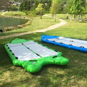 Vente en gros 18ft Team Mega Sup planche à pagaie debout <span class=keywords><strong>gonflable</strong></span> personnalisée 8-<span class=keywords><strong>12</strong></span> personnes grande planche avec matériau de point de chute - Product Image 5