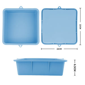 Moules à gâteau carrés en silicone pour la maison, moules en silicone pour la fabrication de bougies, outils de décoration pour la pâtisserie, fournitures de pâtisserie - Product Image 3