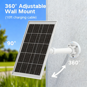 Panel Solar Monocristalino de Silicio ALECTER de 8W, Cámara de Seguridad Negra, Puertos Micro USB/USB-C, Resistente al Agua IP65, Certificaciones CE, ROHS, ISO - Product Image 4